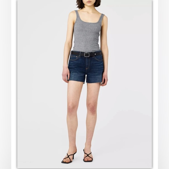 Rag & Bone 3.5" Dre Aster Dark Wash Cut Off Low Rise Comfort Stretch Shorts 33 - Picture 1 of 4